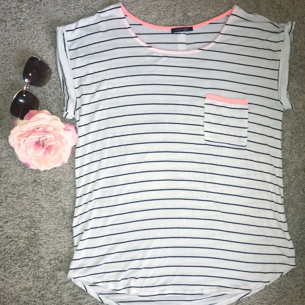 White Stripe Tee